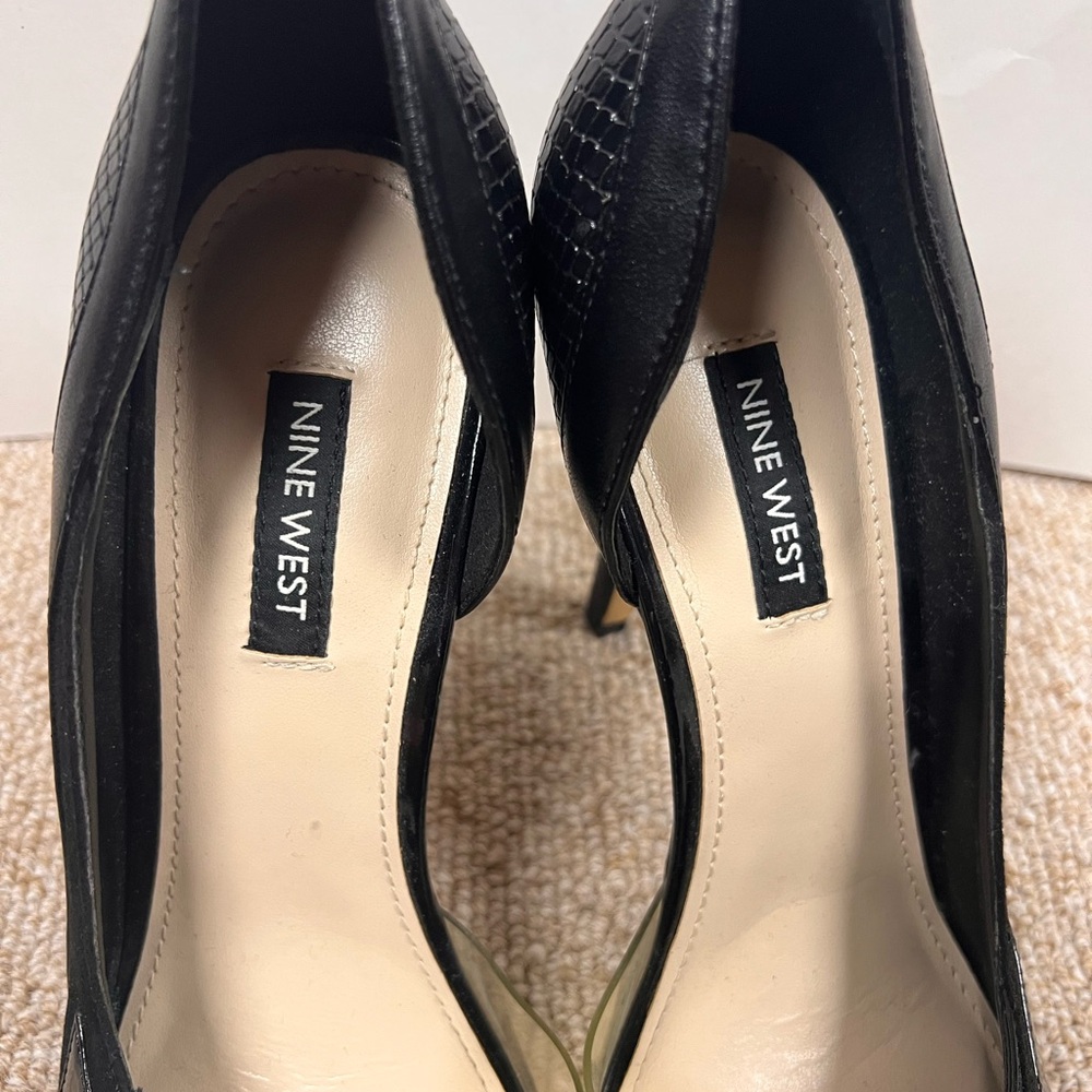 Nine West Black Patent Heels 8.5 - Picture 2 of 13
